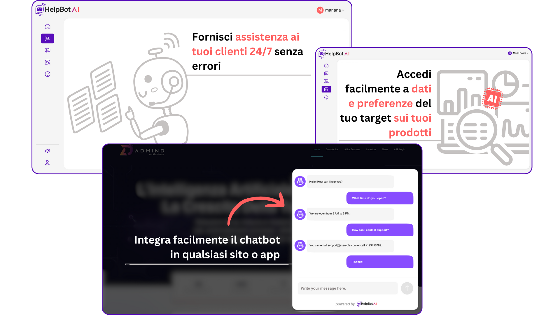 soluzione AI per aziende con intelligenza artificiale - chatbot ai servizio clienti customer care analisi dati